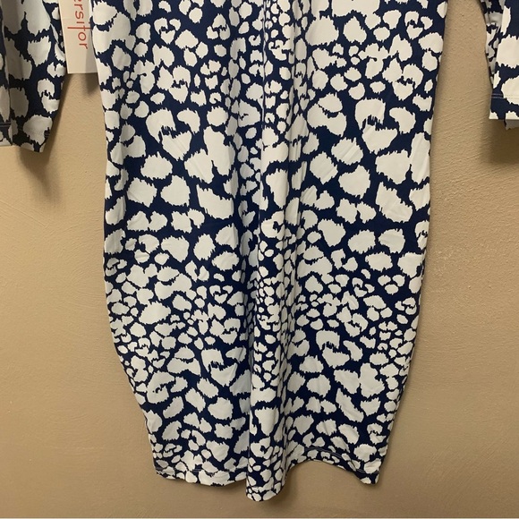 Persifor Kilpatrick Panthera Dress Blue White Size Large NWT New - Picture 8 of 11